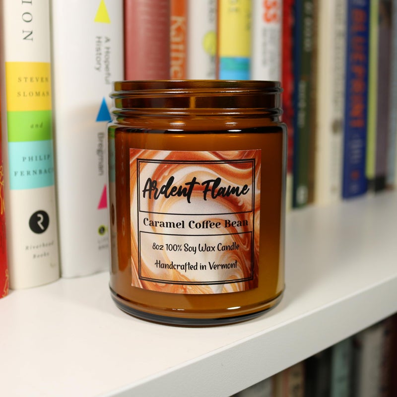 Ardent Flame Candles | Caramel Coffee Bean | 100% Natural Soy Wax Candle for Home Decor | Highly Scented | Premium Fragrance | Handmade in Vermont, USA | 8 oz | Long Lasting | Gift for Women and Men - Image 4